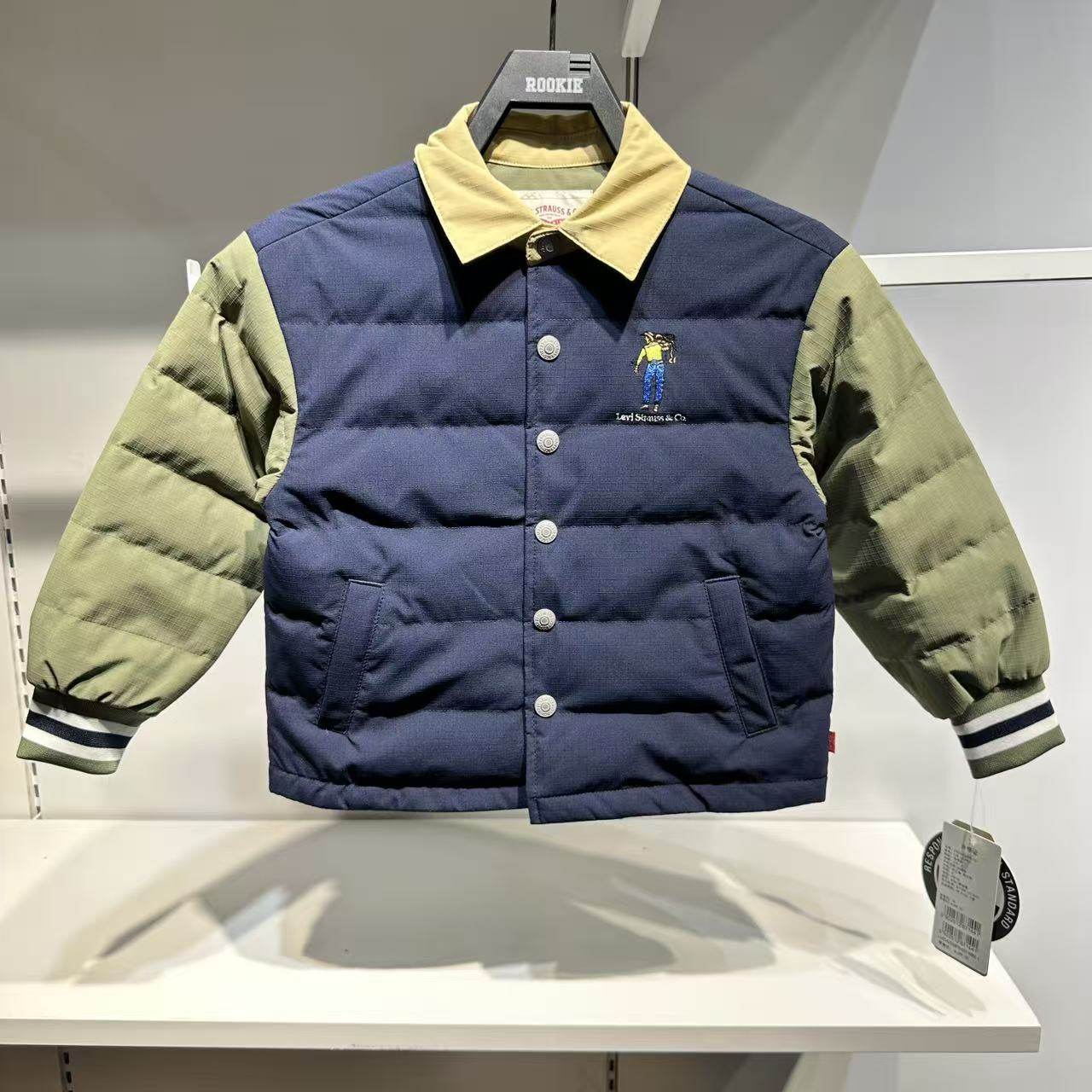 李维斯儿童轻薄衬衫领羽绒服25冬新款时尚潮流保暖外套 LV2542349,童装/婴儿装/亲子装,羽绒服,淘宝优惠券,粉丝福利购,淘宝优惠卷