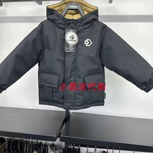 Converse匡威童装23款冬季可双面穿防风工装连帽羽绒服CV2342039
