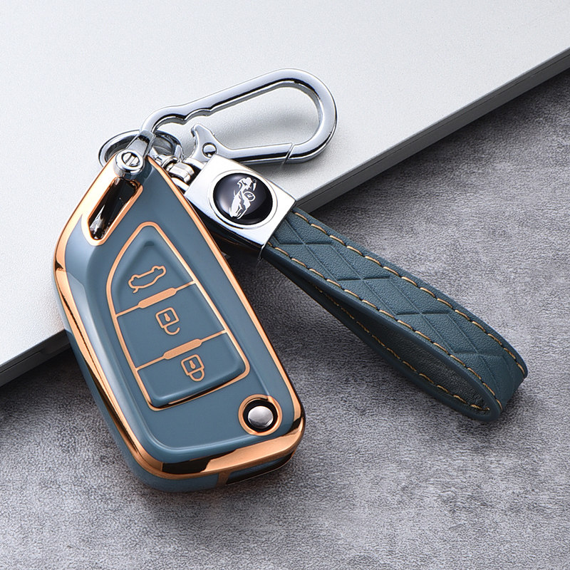 刀锋款后配汽车改装折叠钥匙套kd大师ds雄兵铁将军通用后改壳包扣