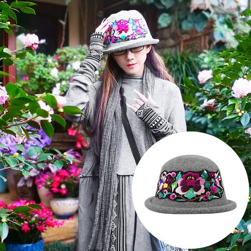 杨丽萍同款官方民族风春冬礼帽