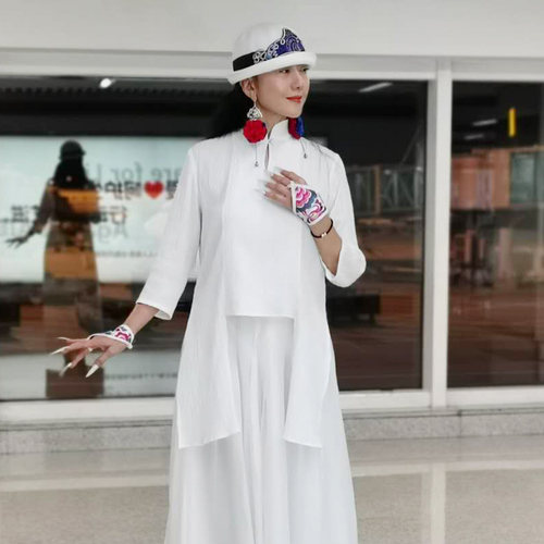 杨丽萍同款民族风上衣半裙套装