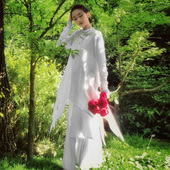 杨丽萍官方原创设计雀云裳民族风中国风新中式 棉麻上衣半身裙套装