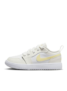 Air Jordan 1 Low AJ1 白黄色 儿童低帮休闲运动篮球鞋FN7376-181