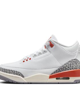 Air Jordan 3 WMNS AJ3白红灰 女子运动休闲中帮篮球鞋CK9246-121