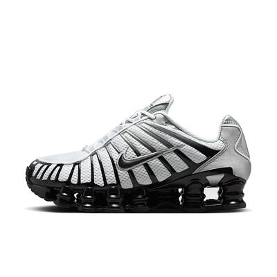 NikeShox银色女复古舒适跑步鞋