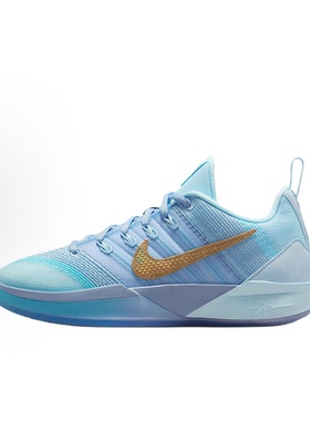 Nike 蓝白色 GS大童 低帮 运动篮球鞋IB3088-400