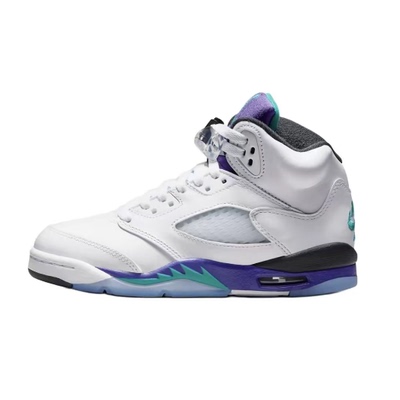 AJ5白色GS大童低帮休闲篮球鞋