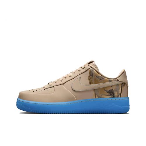 Nike棕蓝色男款低帮板鞋