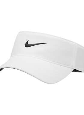 Nike 白色 男女同款情侣款正面Logo运动休闲遮阳防晒帽FB5630-100