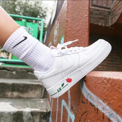 AirForce1AF1白色玫瑰情人节