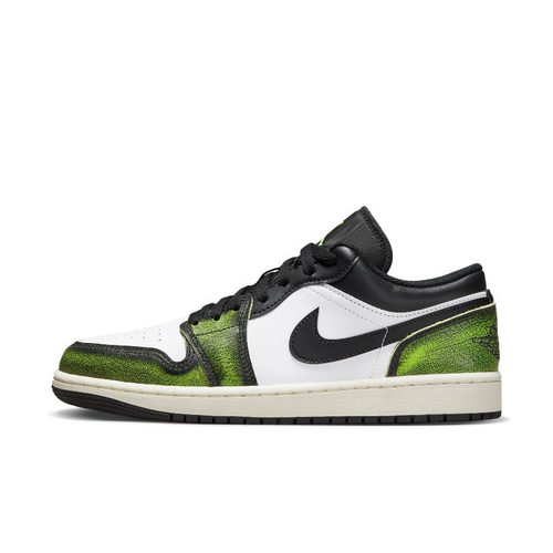 Air Jordan 1 low SE Wear-Away白黑绿 潮流复古篮球鞋DN3705-003