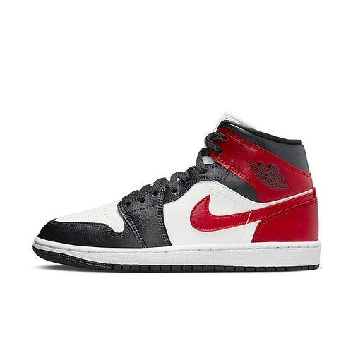 AJ1黑红色女款中帮复古篮球鞋