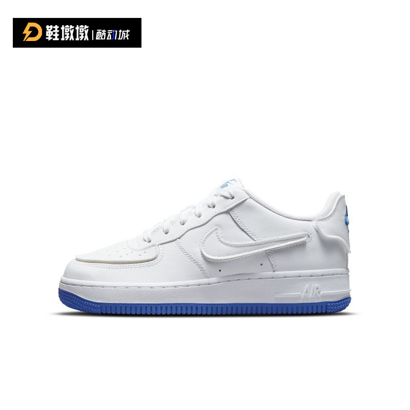nike air force 1 af1白蓝魔术贴换勾撕撕乐女低帮板鞋db4545-105