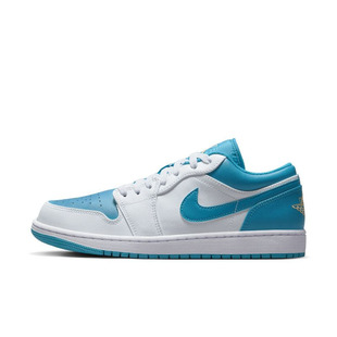 Air Jordan 1 Low AJ1 蓝白色 男款经典低帮复古篮球鞋553558-174