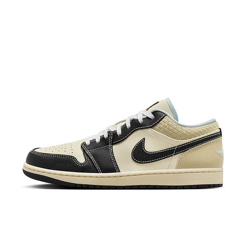 Air Jordan 1 Low AJ1 米黑色 男子运动休闲低帮篮球鞋HQ3437-101