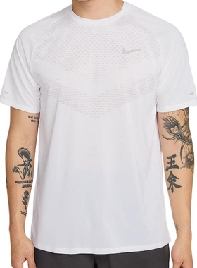 Nike Dri-fit 白色 男款 圆领套头休闲运动短袖T恤HV5204-100