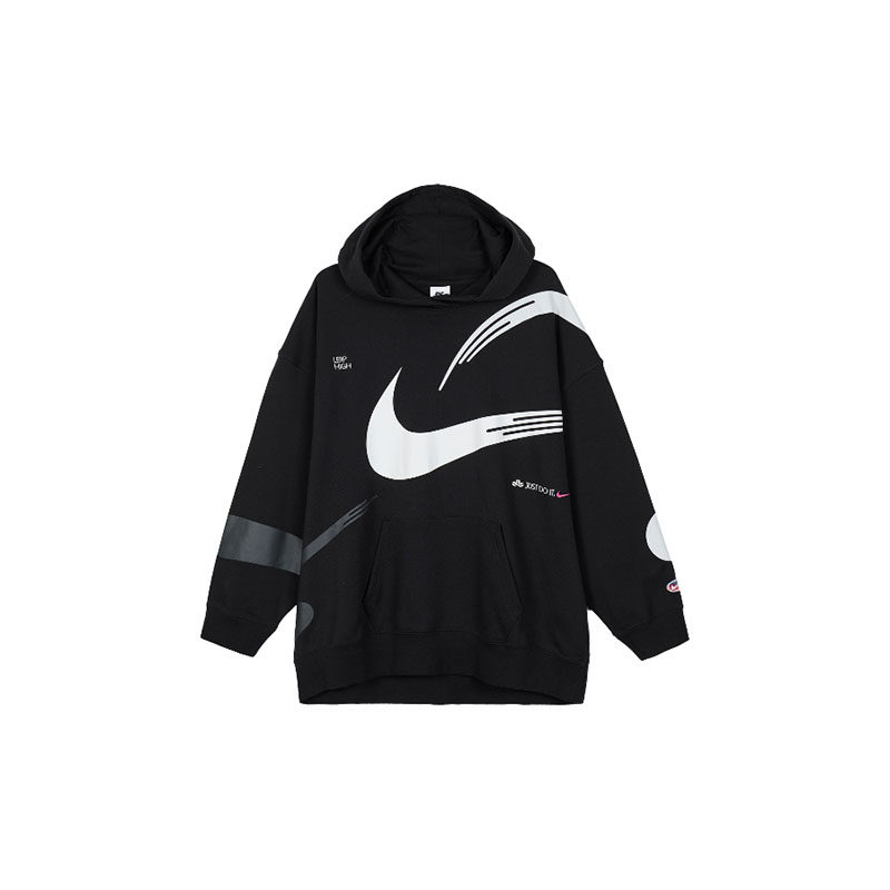 Nike 黑色 女子运动休闲复古潮流字母印花针织连帽卫衣FD4798-010,运动服/休闲服装,运动卫衣/套头衫,淘宝优惠券,粉丝福利购,淘宝优惠卷