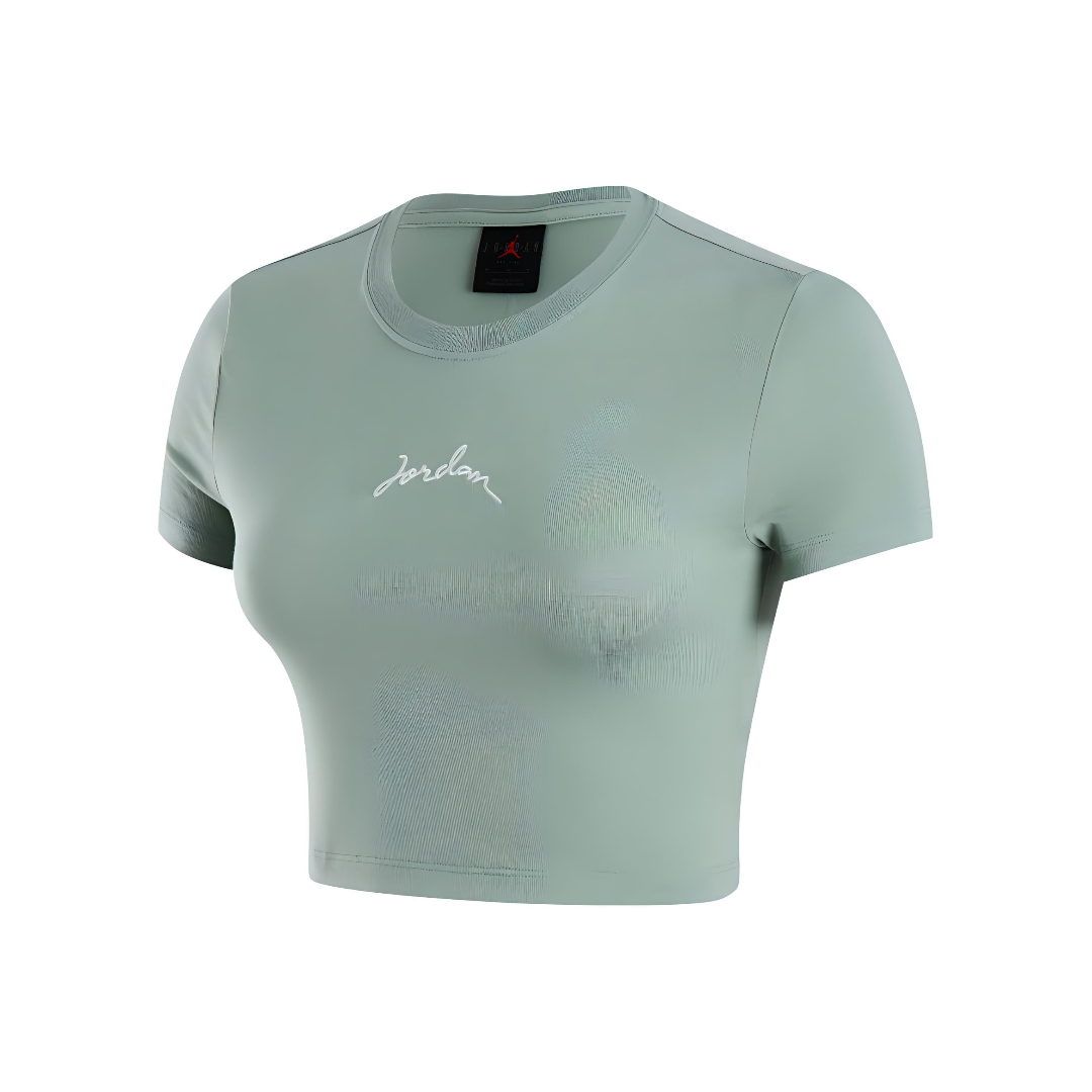Jordan烟灰绿女款纯色短袖T恤