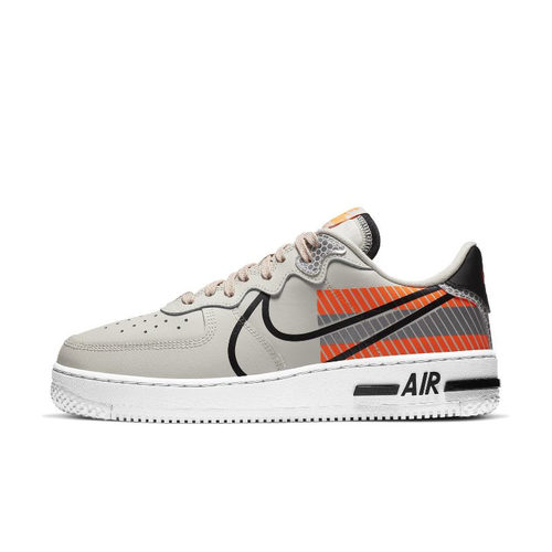 Nike空军一号灰橙灰蓝反光板鞋