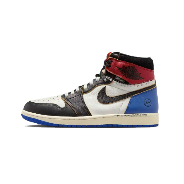 Air Jordan 1 AJ1 黑白蓝 男女同款 高帮 复古篮球鞋IO7847-002