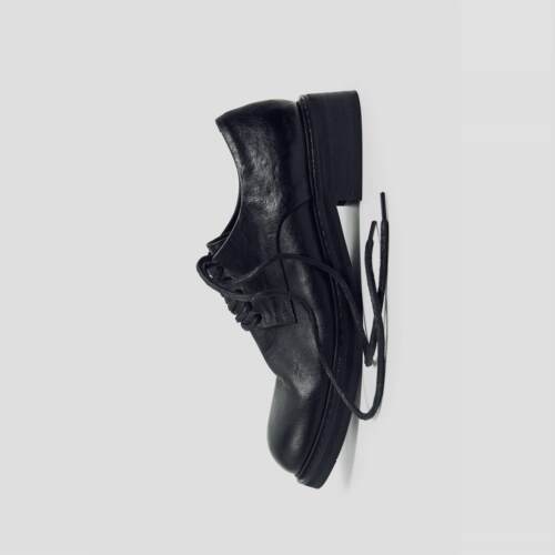 Aucun FootWear / 25SS 水洗牛皮真皮尖头通勤德比鞋男