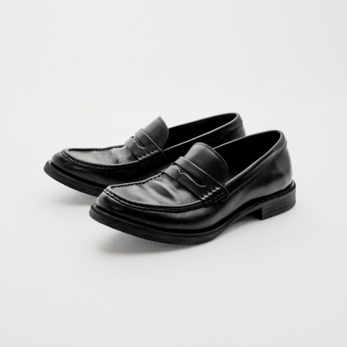 Aucun FootWear / 马皮乐福鞋男一脚蹬增高厚底老钱德比尖头皮鞋