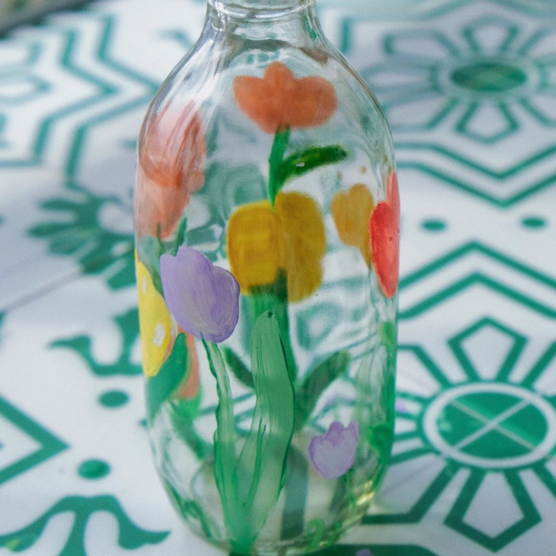 小红书玻璃瓶diy儿童手工diy材料包彩绘画画手绘创意花瓶子幼儿园