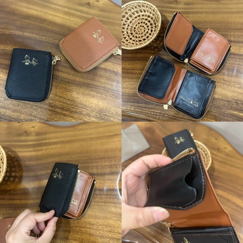 日系可爱卡通史努比拉链卡包女短款小众设计感零钱包卡夹证件包