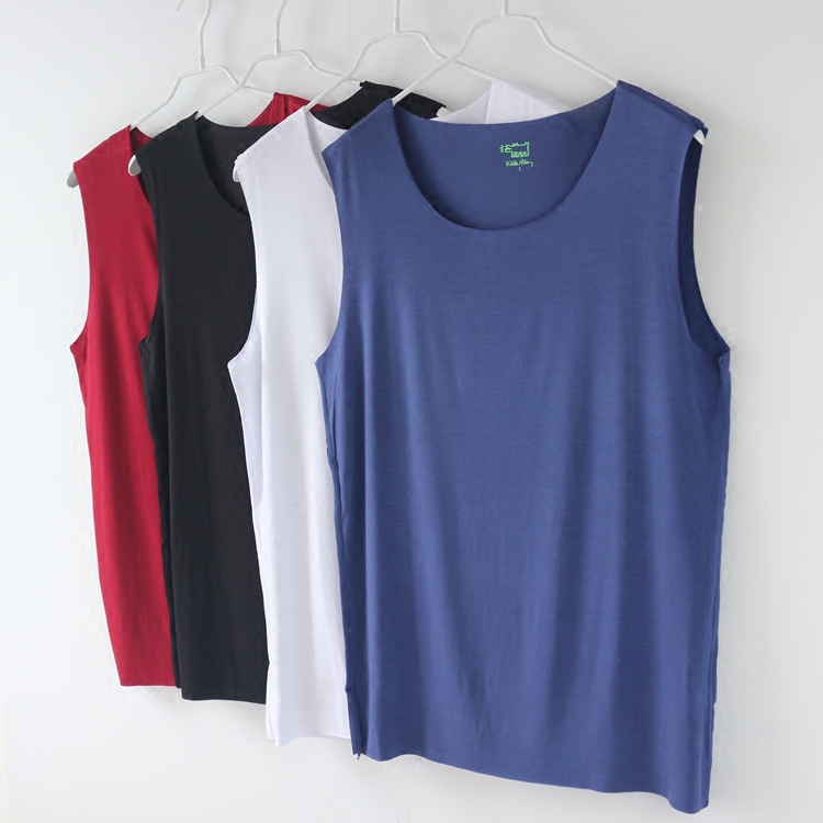 莫代尔男士无痕宽肩无袖宽肩背心