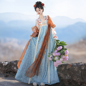 唐制汉服女复原风齐胸襦裙原创日常仙气春夏新款 迎笙诺 春色