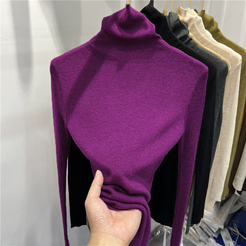 秋冬洋气高领羊绒打底衫