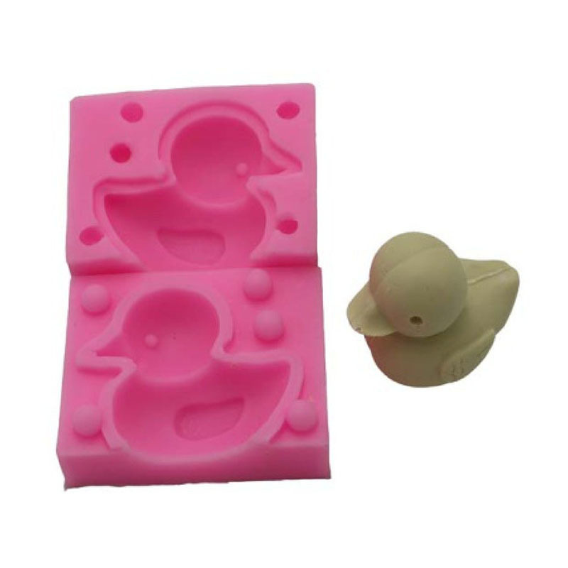 3d立体小黄鸭硅胶模具翻糖蛋糕工具鸭子巧克力烘焙工具果冻布丁模