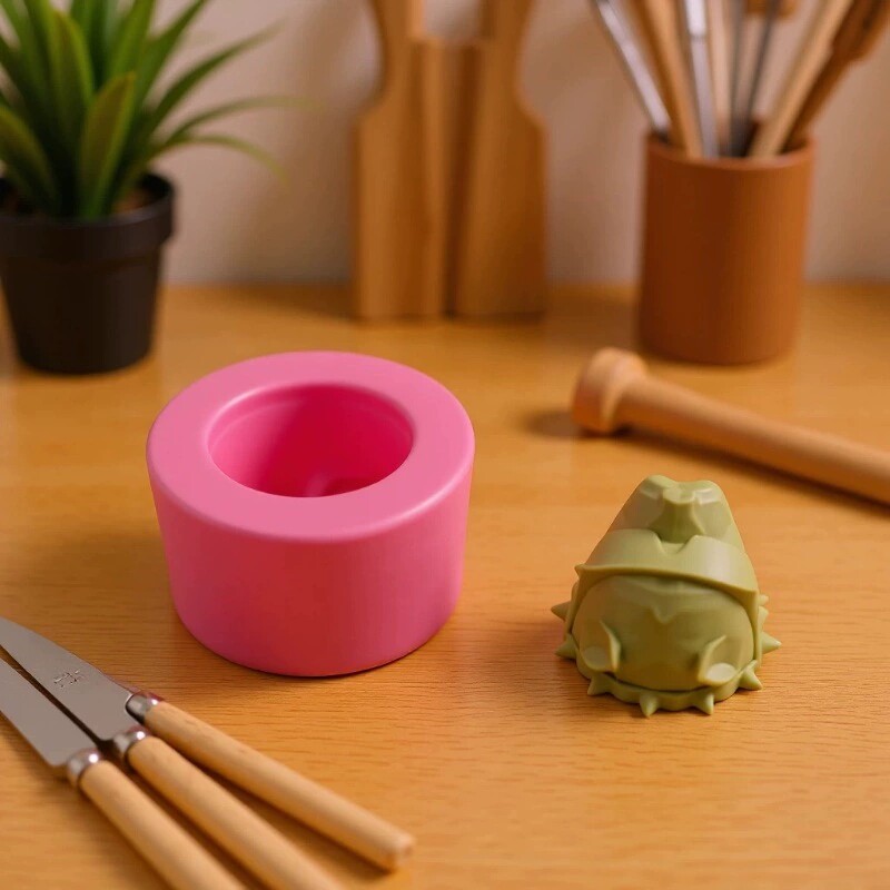河豚造型液态硅胶模具 diy卡通巧克力蛋糕翻糖手工皂香薰石膏模具