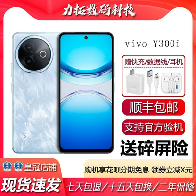 vivo Y300i 抗摔金刚盾屏幕 400%双扬大音量 耐用电池 5G智能手机