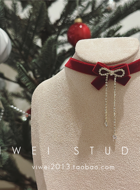VIWEI气质少女蝴蝶结锁骨链
