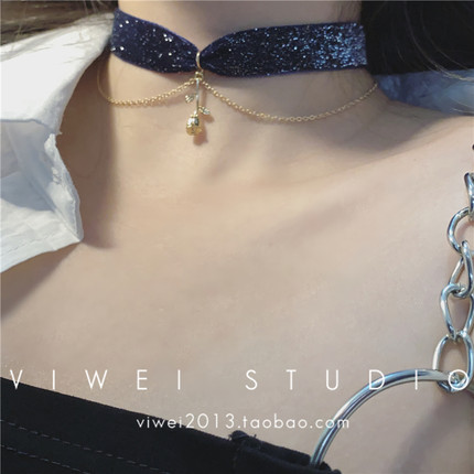 浪漫邂逅。bling闪闪玫瑰气质纯欲高级感锁骨链项圈choker脖颈圈