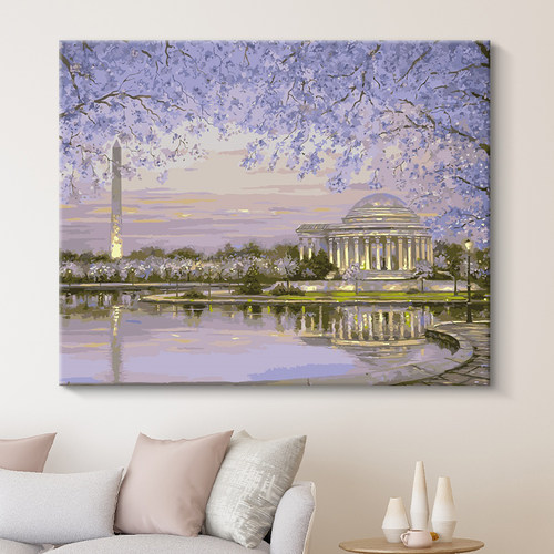 数字油画diy填色手工填充手绘欧式名画风景高级感油彩画塞纳河畔