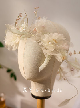 铃兰藤曼花环真丝法式复古油画风