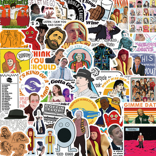 50张喜剧你本应离开电影涂鸦贴画手机电脑电动车机车划痕装饰贴