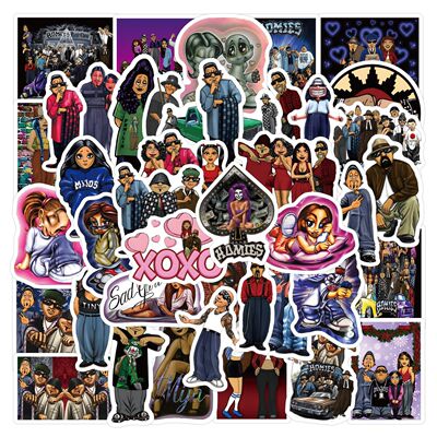 60张卡通美式黑人homies涂鸦贴纸