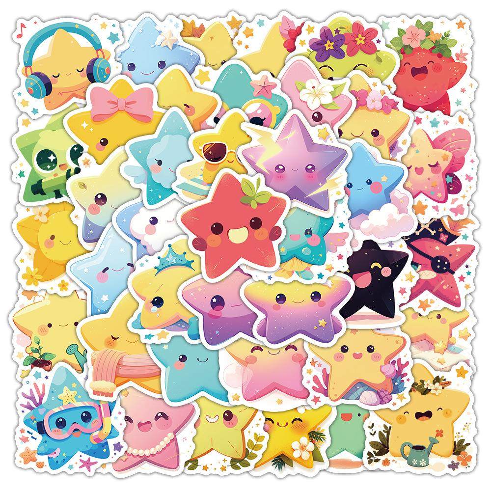 50张卡通星星表情可爱儿童奖励贴画笔记本文具盒玩具保温杯子贴纸,汽车用品/电子/清洗/改装,汽车装饰贴/反光贴,淘宝优惠券,粉丝福利购,淘宝优惠卷