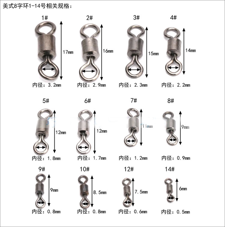 手杆配件小号14号配件美式八字环