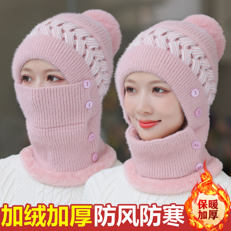 毛线帽针织帽出游休闲女秋冬季无