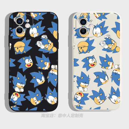 Sonic刺猬索尼克卡通手机壳适用iphone13promax硅胶vivoiqoo12苹果16小米15红米k80华为mate70周边opporeno11