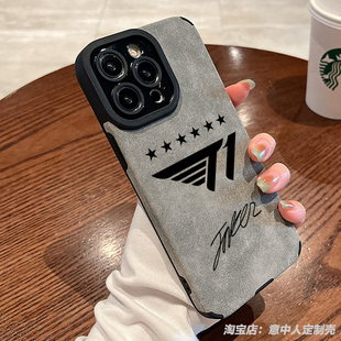 T1战队六冠王faker适用苹果17AIR手机壳15promax周边iphone16plus xsmax磁吸xr 13小羊皮se3 12六星lol