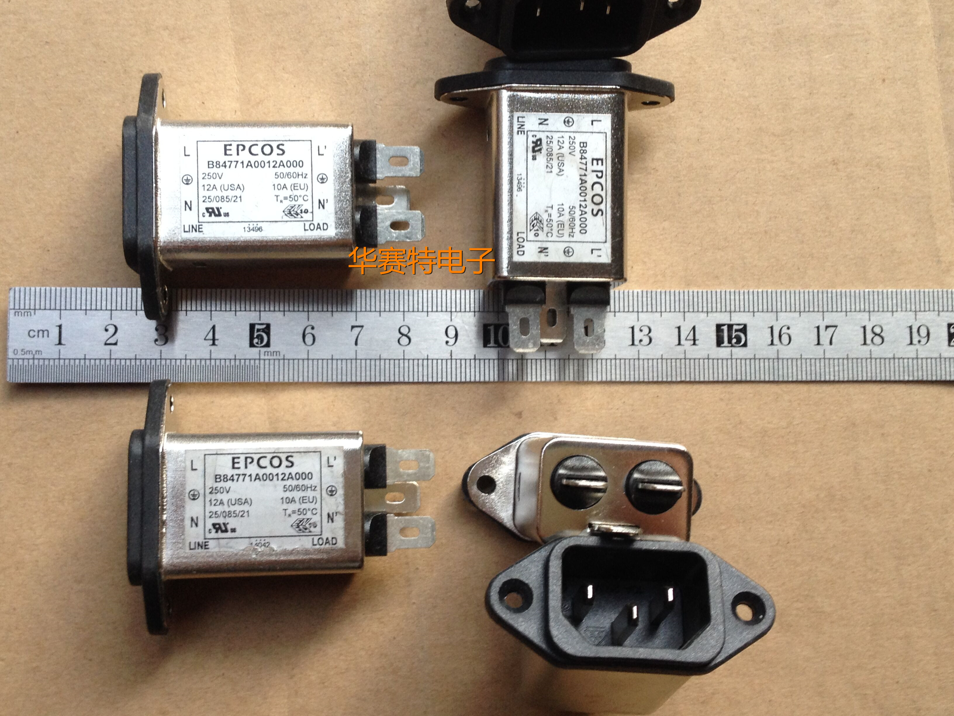 B84771A0012A000 爱普科斯EPCOS 电源插座模块带滤波器 250V 12A 电子元器件市场 滤波器 原图主图