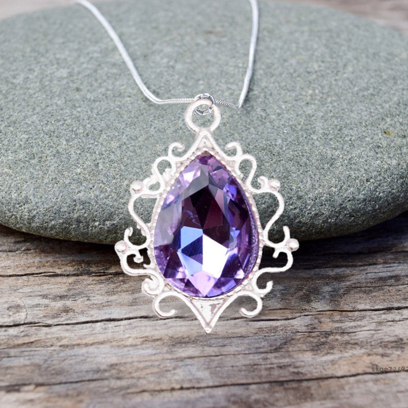 儿童项链苏菲亚护身符小公主紫宝石首饰女童吊坠女孩玩具宝宝饰品