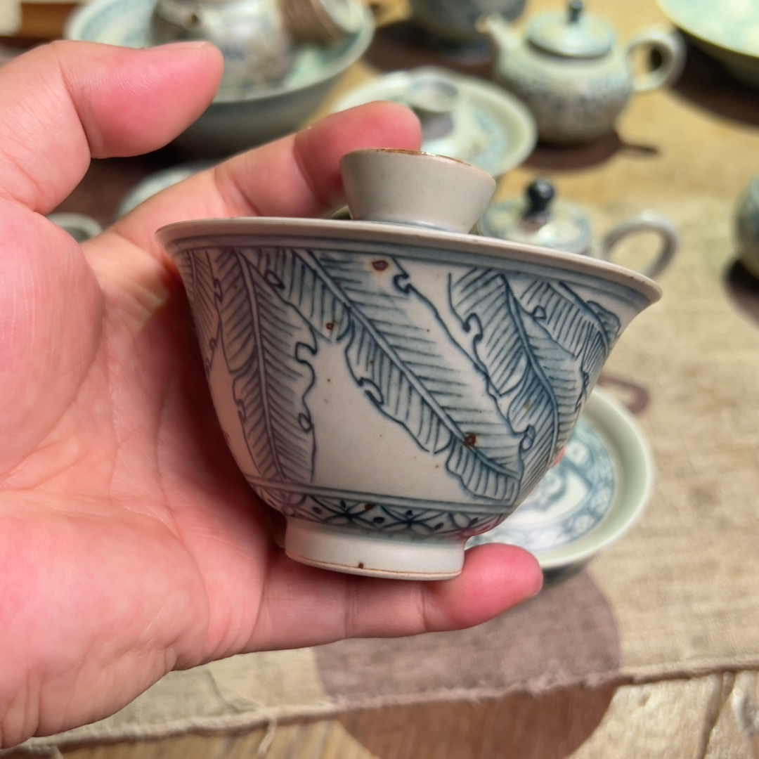 古风芭蕉盖碗