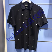 FILA Fila mua 2019 hè mới thêu nam đan áo polo ngắn tay F11M928139FNV - Áo polo thể thao ao thun polo