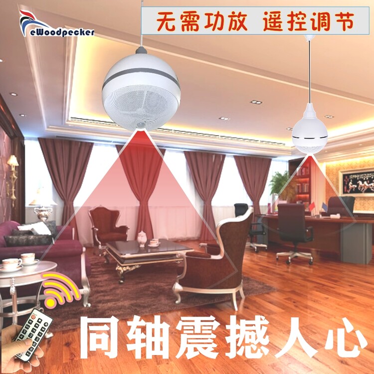 理发城餐馆饭店感应播放吊球智能音响背景音乐喇叭厂家直销SP22-1